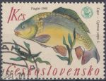 Obrázek k výrobku 15591 - 1966, ČSR II, 1518, Mistrovství světa v rybolovné technice: Okoun říční, ⊙