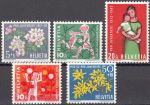 Obrázek k výrobku 16822 - 1961, Švýcarsko, 0742/0746, Pro Juventute: 100. výročí úmrtí Jonase Furrera, Zahradní květiny **