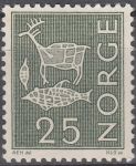 Obrázek k výrobku 17506 - 1962, Norsko, 0481x, Výplatní známka: Poštovní trubka ∗∗