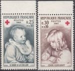 Obrázek k výrobku 17734 - 1952, Francie, 0955/0956, Červený kříž ∗∗