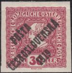 Obrázek k výrobku 18369 - 1919, ČSR I, 0058B, Spěšné známky pro tiskopisy z roku 1917 (obdélník s hlavou Merkura) ∗ 
