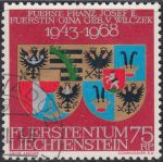 Obrázek k výrobku 18828 - 1968, Lichtenštejnsko, 0496, 25. výročí svaty knížete Františka Josefa II. a kněžny Giny ⊙