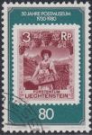 Obrázek k výrobku 19541 - 1980, Lichtenštejnsko, 0750, 50 let Poštovního muzea ve Vaduzu ⊙