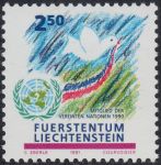 Obrázek k výrobku 19978 - 1990, Lichtenštejnsko, 1004, 500 let mezinárodního poštovní provozu v Evropě ∗∗