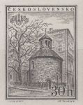 Obrázek k výrobku 19996 - 1955, ČSR II, 0853BIV, Mezinárodní výstava poštovních známek PRAGA 1955: Rotunda kaple u sv. Kříže ∗∗
