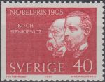 Obrázek k výrobku 20749 - 1965, Švédsko, 0542Dl, Nositelé Nobelovy ceny za rok 1905: Philipp Eduard Anto von Lenard a Adolf von Bayer ∗∗
