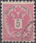 Obrázek k výrobku 22213 - 1883, Rakousko, 0045A, Výplatní známka: Dvouhlavý orel ⊙