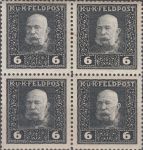 Obrázek k výrobku 23061 - 1915/1917, Rakousko (Polní pošta), 25A, Výplatní známka: František Josef ∗∗ 4blok