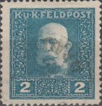 Obrázek k výrobku 23070 - 1915/1917, Rakousko (Polní pošta), 22, Výplatní známka: František Josef ⊙