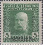Obrázek k výrobku 23117 - 1917, Rakousko (Polní pošta v Černé Hoře), 1, 1 rok obsazení ∗