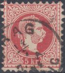 Obrázek k výrobku 23893 - 1867, Rakousko, 0036, Výplatní známka: Císař František Josef ⊙
