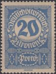 Obrázek k výrobku 24271 - 1920, Rakousko, DL091y, Doplatní známka: Nové číslicové hodnoty ∗∗