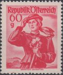 Obrázek k výrobku 24456 - 1949, Rakousko, 0904, Výplatní známka: Kroje - Voralbersko ∗∗