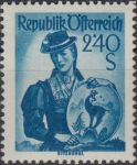 Obrázek k výrobku 24470 - 1948, Rakousko, 0919, Výplatní známka: Kroje - Horní Rakousko ∗∗