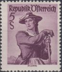 Obrázek k výrobku 24474 - 1951, Rakousko, 0924, Výplatní známka: Kroje - Korutany ∗∗
