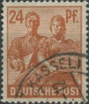 Obrázek k výrobku 27384 - 1947, Německá pošta (vydání pro spojené okupační zóny), 950, Výplatní známka: II. vydání Kontrolní rady - Zemědělec ⊙