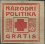 Obrázek k výrobku 27504 - 1918, ČSR I, NN17Ia, Nouzová novinová provizoria: Národní politika Praha ∗