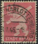 Obrázek k výrobku 27654 - 1945, Okupační zóna Berlín a Braniborsko, 2A, Výplatní známka: Berlínský medvěd ⊙