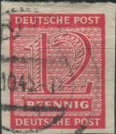 Obrázek k výrobku 28256 - 1945, Sovětská okupační zóna (Západní Sasko), 119X, Výplatní známka: Číslice (I) ⊙
