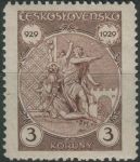 Obrázek k výrobku 28392 - 1926, ČSR I, 0214, Výplatní známka: Hrady, krajiny, města: Karlštejn ∗