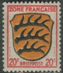 Obrázek k výrobku 29014 - 1945, Francouzská okupační zóna (Všeobecná vydání), 06, Výplatní známka: Znaky zemí francouzské zóny - Falc ∗∗