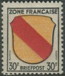 Obrázek k výrobku 29015 - 1945, Francouzská okupační zóna (Všeobecná vydání), 08, Výplatní známka: Znaky zemí francouzské zóny - Württembersko ∗∗
