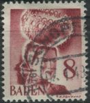 Obrázek k výrobku 29361 - 1948, Francouzská okupační zóna (Bádensko), 31, Výplatní známka: Osobnosti a obrázky z Bádenska (III): Dívka v kroji u Bodensee ⊙