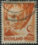 Obrázek k výrobku 29386 - 1948, Francouzská okupační zóna (Porýní Falc), 25, Výplatní známka: Obrázky z Porýní-Falc (II): Mohučský Dóm ⊙