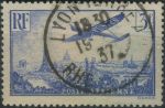 Obrázek k výrobku 29729 - 1936, Francie, 0308, Letecká známka: Letadlo nad Paříží ⊙