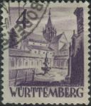 Obrázek k výrobku 29916 - 1948, Francouzská okupační zóna (Württembersko-Hohenzollernsko), 29V, Výplatní známka: Obrázky z Württemberska-Hohenzollernska (III): Klášter Bebenhausen ⊙
