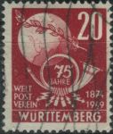 Obrázek k výrobku 29922 - 1948, Francouzská okupační zóna (Württembersko-Hohenzollernsko), 33, Výplatní známka: Obrázky z Württemberska-Hohenzollernska (III): Městská brána ve Wangenu ⊙