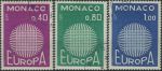 Obrázek k výrobku 30054 - 1969, Monako, 0929/0931, EUROPA ⊙