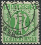 Obrázek k výrobku 30257 - 1945, Americká a Britská okupační zóna, 015, Výplatní známka: \"M\" v oválu ⊙