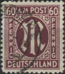 Obrázek k výrobku 30271 - 1945, Americká a Britská okupační zóna, 031C, Výplatní známka: \"M\" v oválu ⊙