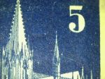 Obrázek k výrobku 30935 - 1948, Americká a Britská okupační zóna, 075wgWBV, Výplatní známka: Stavby - Kolínský dóm ⊙