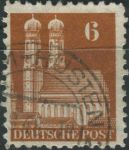 Obrázek k výrobku 30938 - 1948, Americká a Britská okupační zóna, 076wgWF, Výplatní známka: Stavby - Frauenkirche, Mnichov ⊙