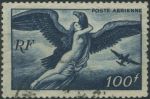 Obrázek k výrobku 31036 - 1946, Francie, 0748a+b, Letecká známka: Mytologická vyobrazení - Kentaur a letadlo Lockhead \"Hudson\" ⊙