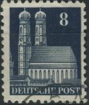 Obrázek k výrobku 31068 - 1948, Americká a Britská okupační zóna, 076wgXF, Výplatní známka: Stavby - Frauenkirche, Mnichov ⊙