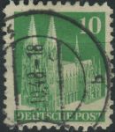 Obrázek k výrobku 31070 - 1948, Americká a Britská okupační zóna, 075wg, Výplatní známka: Stavby - Kolínský dóm ⊙
