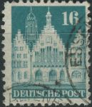 Obrázek k výrobku 31076 - 1948, Americká a Britská okupační zóna, 083wgXB, Výplatní známka: Stavby - Römer, Frankfurt nad Mohanem ⊙
