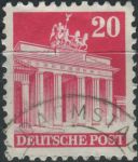 Obrázek k výrobku 31080 - 1948, Americká a Britská okupační zóna, 085wgWB, Výplatní známka: Stavby - Braniborská brána, Berlín ⊙