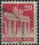 Obrázek k výrobku 31081 - 1948, Americká a Britská okupační zóna, 085wgWF, Výplatní známka: Stavby - Braniborská brána, Berlín ⊙