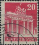 Obrázek k výrobku 31258 - 1949, Americká a Britská okupační zóna, 080eg, Výplatní známka: Stavby - Kolínský Dóm ⊙
