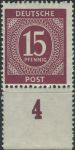 Obrázek k výrobku 31926 - 1946, Okupační zóny (společná vydání), 914o, Výplatní známka: I. kontrolní vydání ∗∗