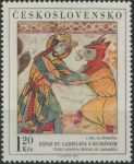 Obrázek k výrobku 31969 - 1972, ČSR II, 1989, Jezdectví: Voják na koni, malba na skle ∗∗