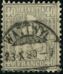Obrázek k výrobku 32861 - 1867/1881, Švýcarsko, 0030, Výplatní známka: Sedící Helvetia ⊙