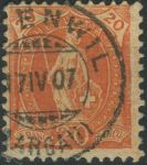 Obrázek k výrobku 32995 - 1882, Švýcarsko, 0063C, Výplatní známka: Stojící Helvetia ⊙