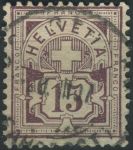 Obrázek k výrobku 33287 - 1906, Švýcarsko, 0086, Výplatní známka: Kříž nad štítem ⊙