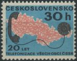 Obrázek k výrobku 33384 - 1973, ČSR II, 2028VV, Výročí spojů: Telefonní sluchátko ∗∗