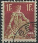 Obrázek k výrobku 33452 - 1908, Švýcarsko, 0108, Výplatní známka: Sedící Helvetia ⊙